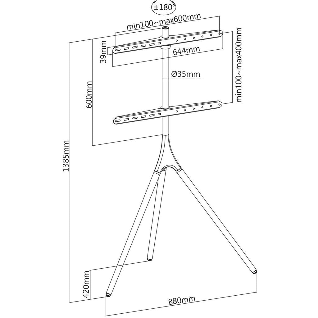 EAN 0766623461795 - Manhattan 461795 soporte para TV 165,1 cm (65") Azul, Marrón imagen 10