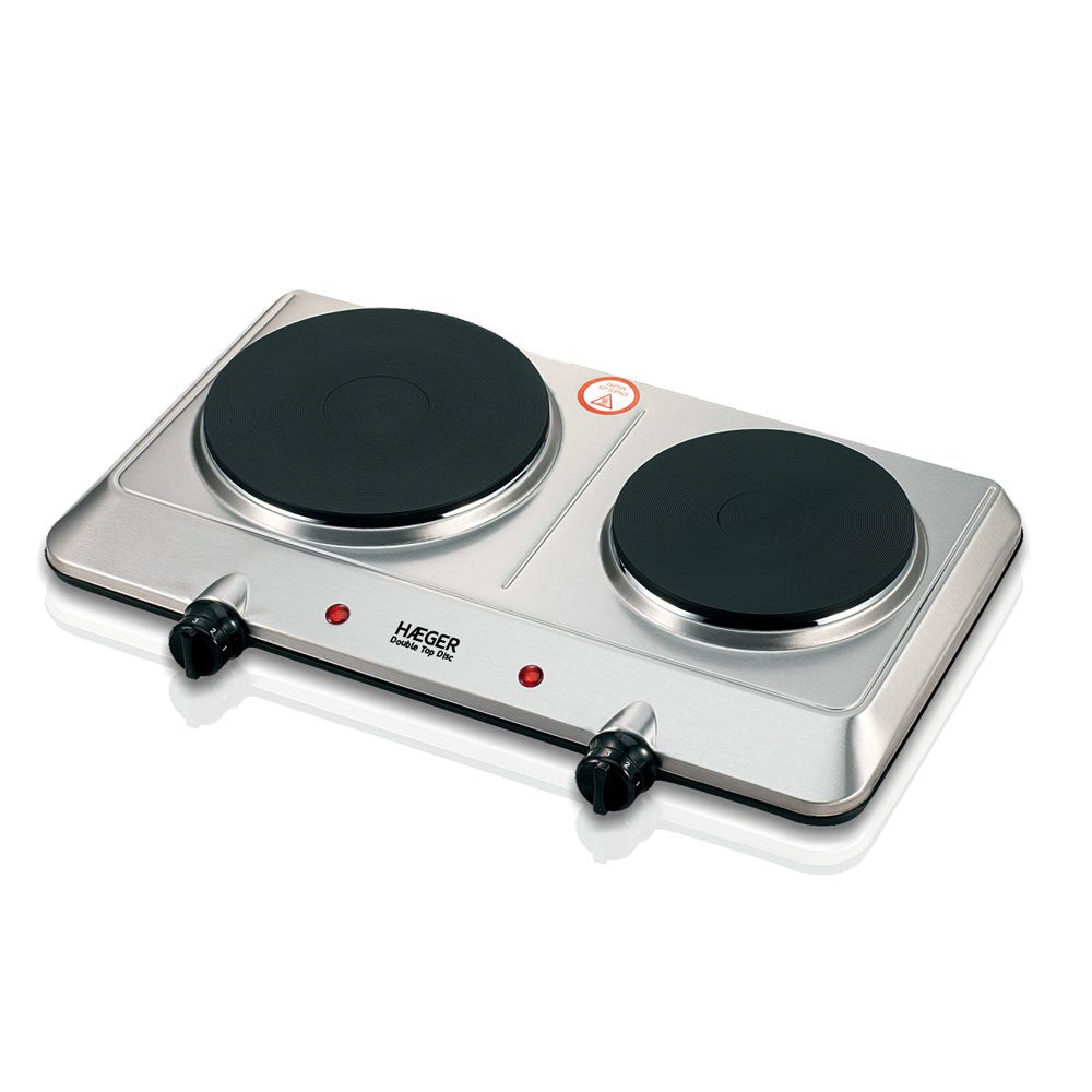 Haeger Hp-02s.015a Hobs Acero Inoxidable Encimera 45.5 Cm Quemador En Espiral 2 Zona(S)