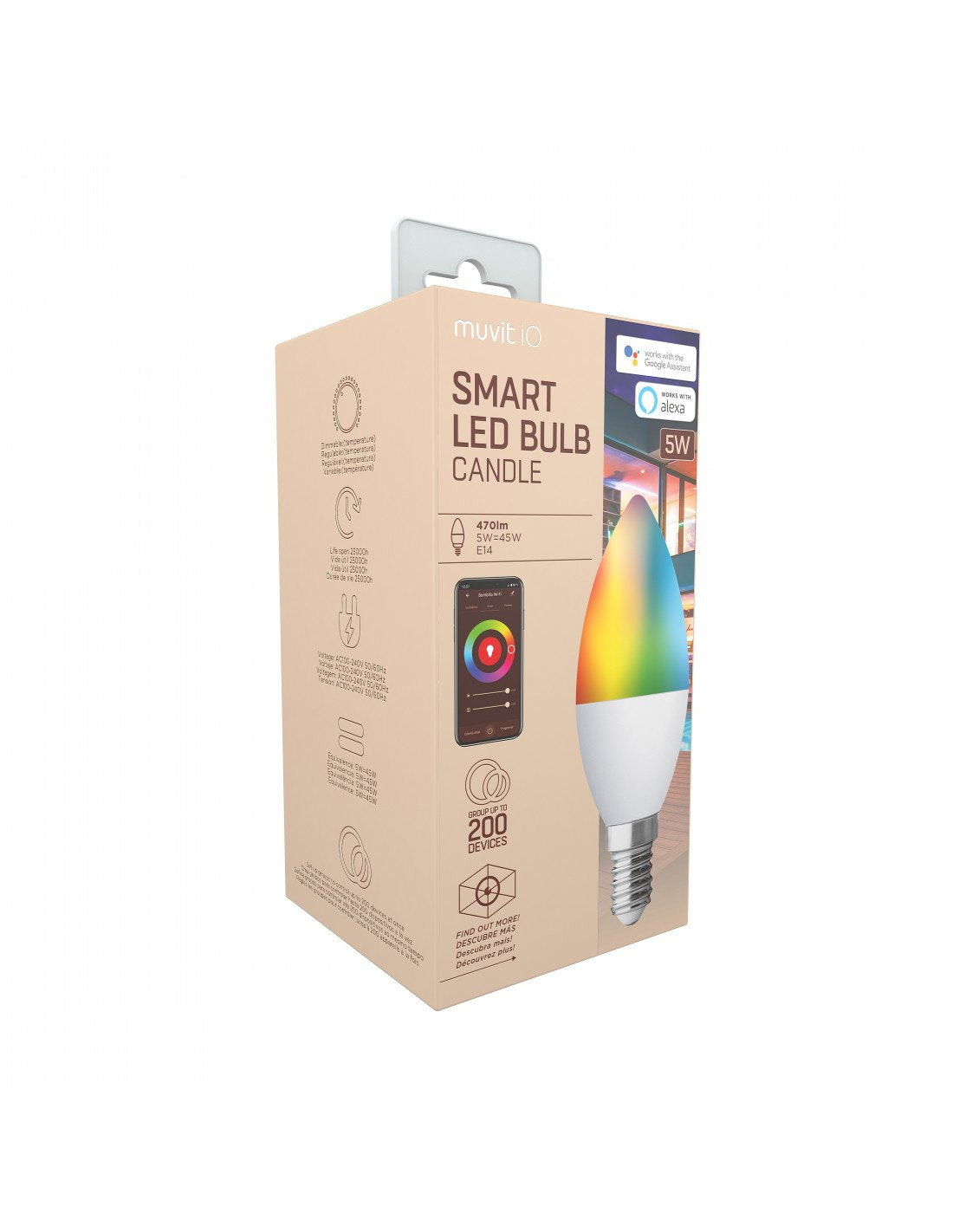 EAN 8426801155336 - Muvit MIOBULB006 iluminación inteligente Bombilla inteligente Wi-Fi 5 W imagen 3