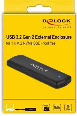 EAN 4043619426157 - DeLOCK 42615 caja para disco duro externo Caja externa para unidad de estado sólido (SSD) Negro M.2 imagen 5