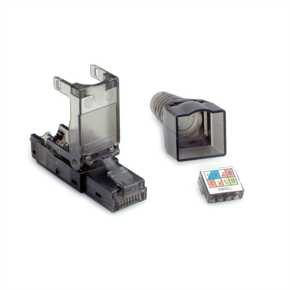 Value 26.99.0372 Conector Rj45 Negro, Transparente