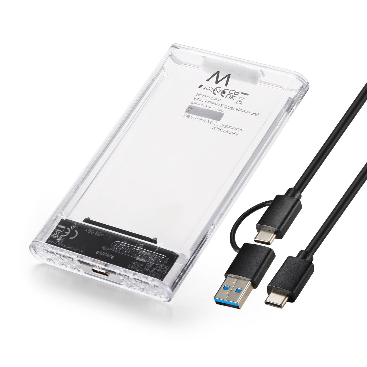 Ewent Ew7064 Caja Para Disco Duro Externo Caja Externa Para Unidad De Estado Sólido (Ssd) Transparente 2.5"