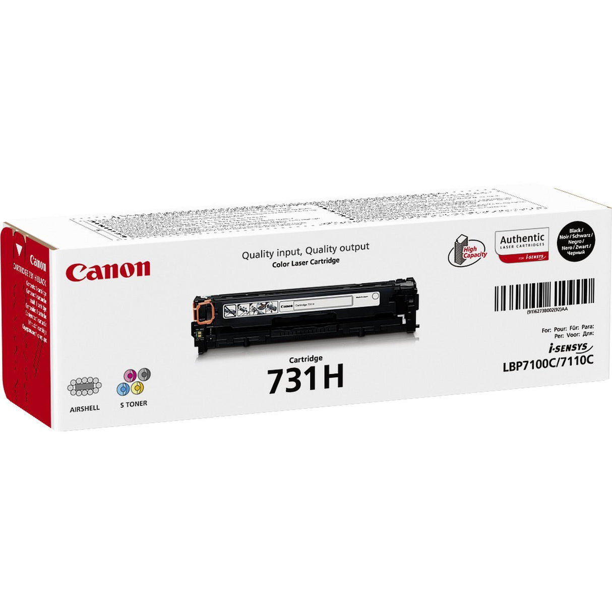 EAN 4960999904818 - Canon 731H cartucho de tóner 1 pieza(s) Original Negro imagen 1