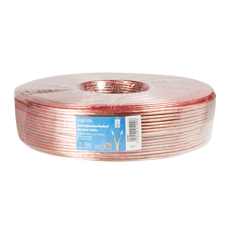 EAN 4052792012996 - LogiLink CA1082 cable de audio 100 m Transparente imagen 3