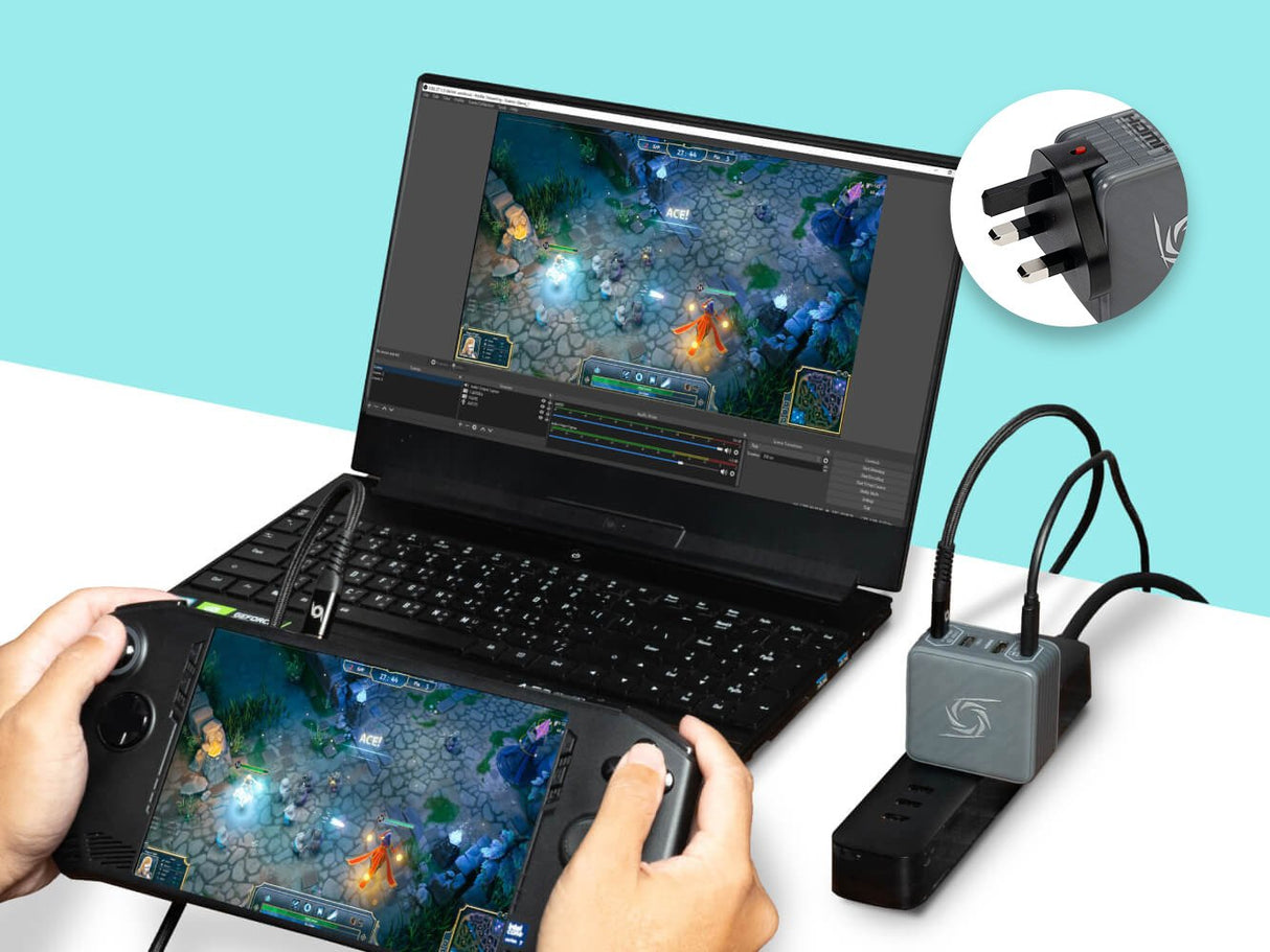 Avermedia Ladedock, Elitego Gc313pro Negro, 100w Gan, Hd