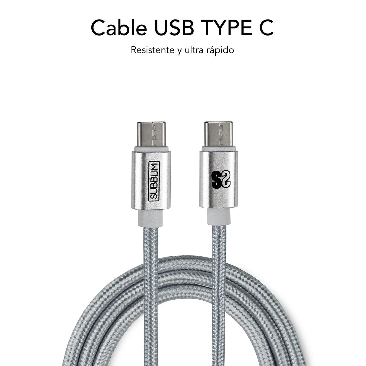Subblim Cargador Ultra Rapido 2xusb De Pared Pd25w+Qc3.0+Cable C To C Y Lightning Blanco