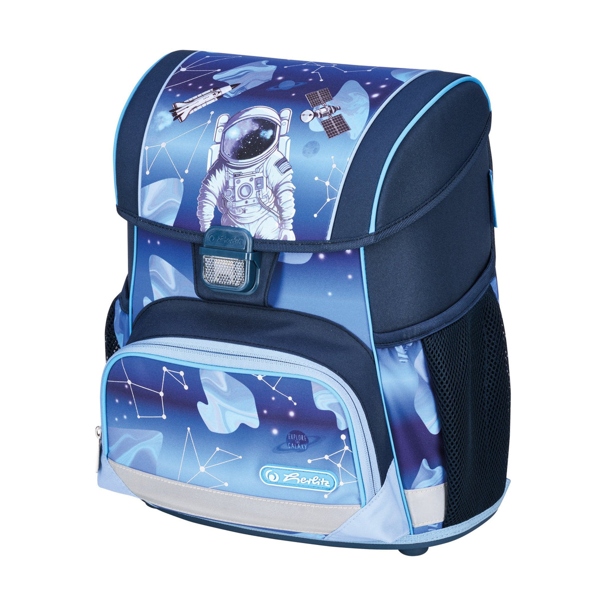 EAN 4008110397122 - Herlitz Loop Plus Cosmic Explorer juego de mochila escolar Niño Poliéster Azul, Azul oscuro imagen 3