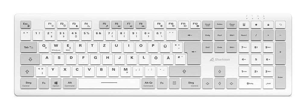 Sharkoon Officepal K30w, Teclado Blanco, Desaprobación, Scratch Ddomes 4044951042340