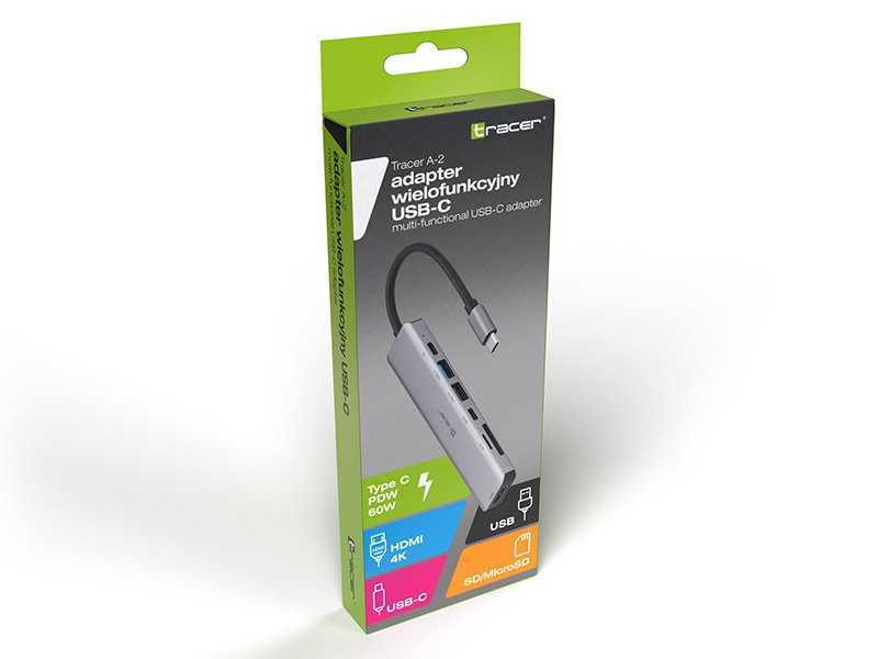 EAN 5907512868638 - Tracer TRAPOD46997 base para portátil y replicador de puertos USB Tipo C Aluminio imagen 7