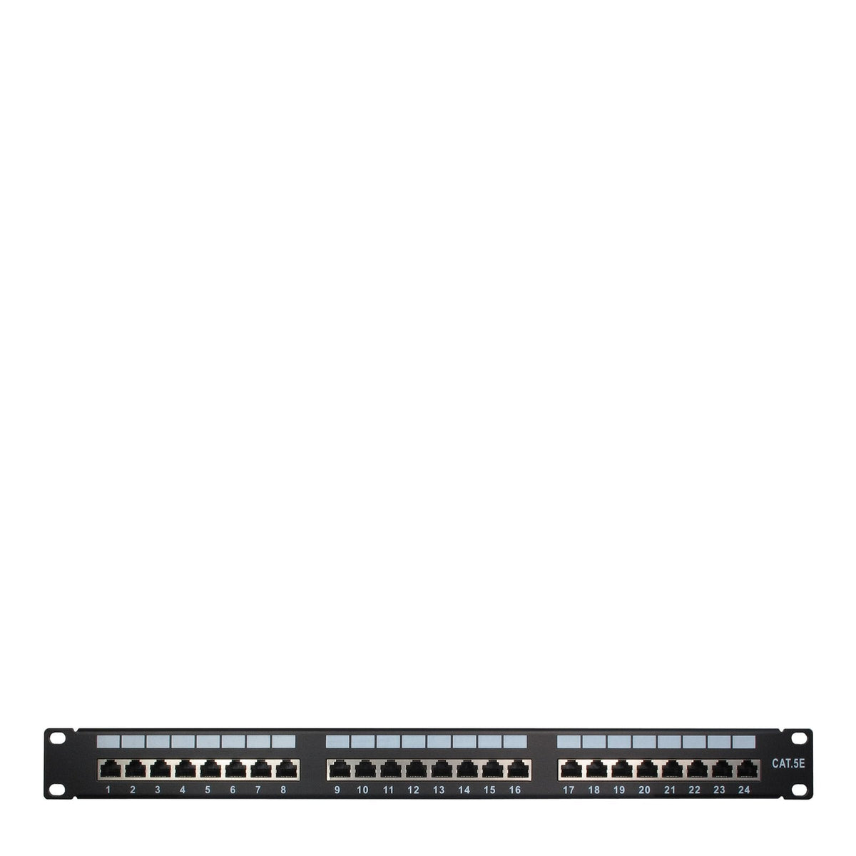 Inter-Tech 19'' Cat.5e Stp 24, Patch Panel Negro, Rj-45, Cat5e, Negro, Metal, Montaje En Bastidor, 482 Mm
