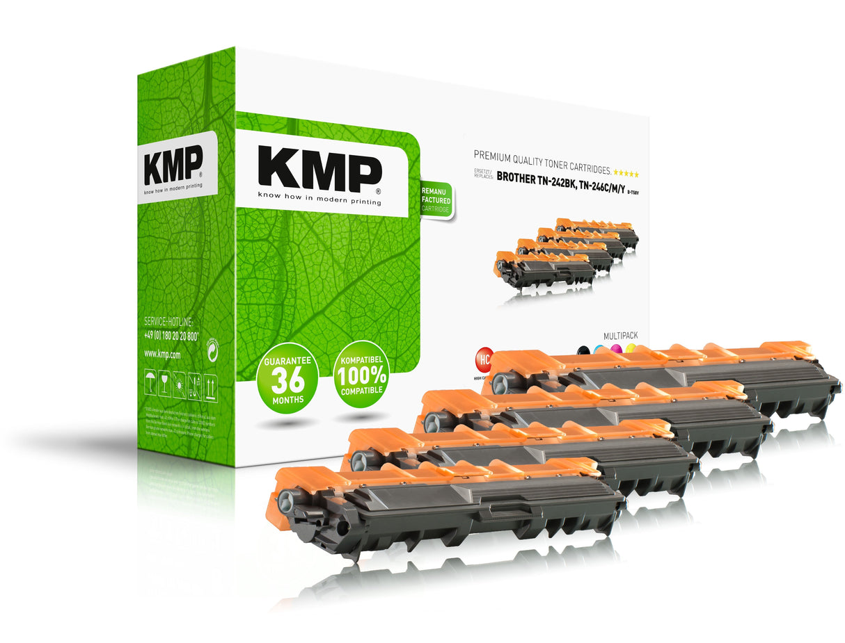 Kmp Tóner Compatible Para Brother Tn-242bk C M Y Multipack B-T58v Remanufactured