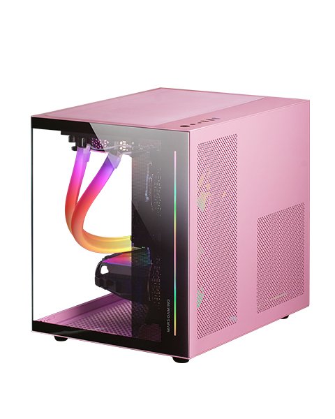 Caja Gaming Minitorre Mars Gaming Mc-View Rosa