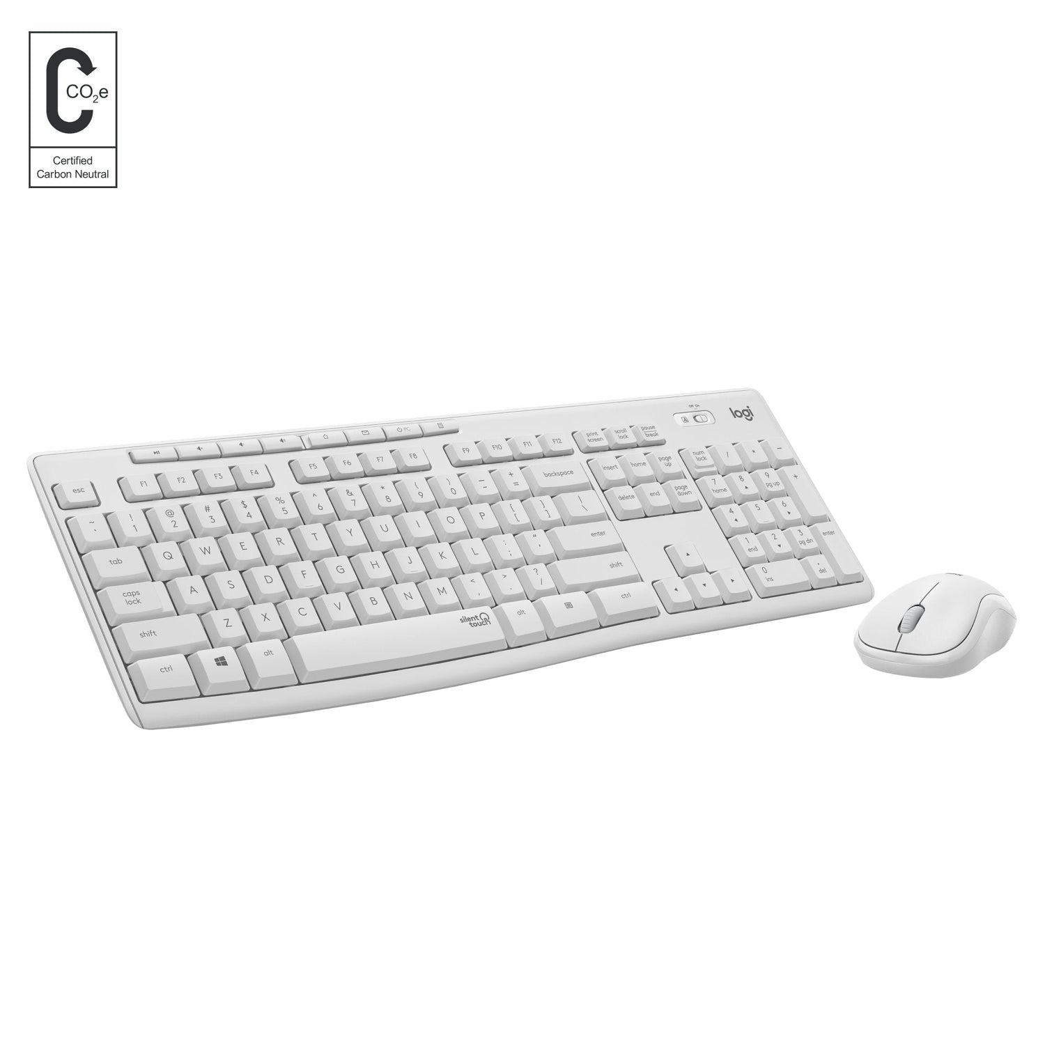 Logitech Teclado (Suizo) + Raton Mk295 Silent Combo Rf Inalámbrico Qwertz Blanco