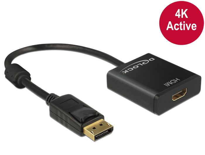 EAN 4043619626076 - DeLOCK 62607 adaptador de cable de vídeo 0,2 m DisplayPort HDMI tipo A (Estándar) Negro imagen 2