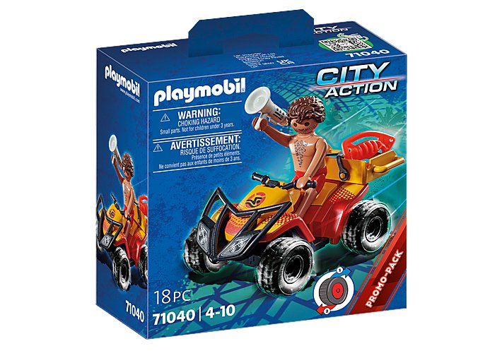 Playmobil 71040 Rettungsschwimmer-Quad, Konstruktionsspielzeug 71040