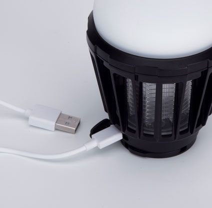 Elimina Insectos-Lampara Port Jata 2 En 1 Negro