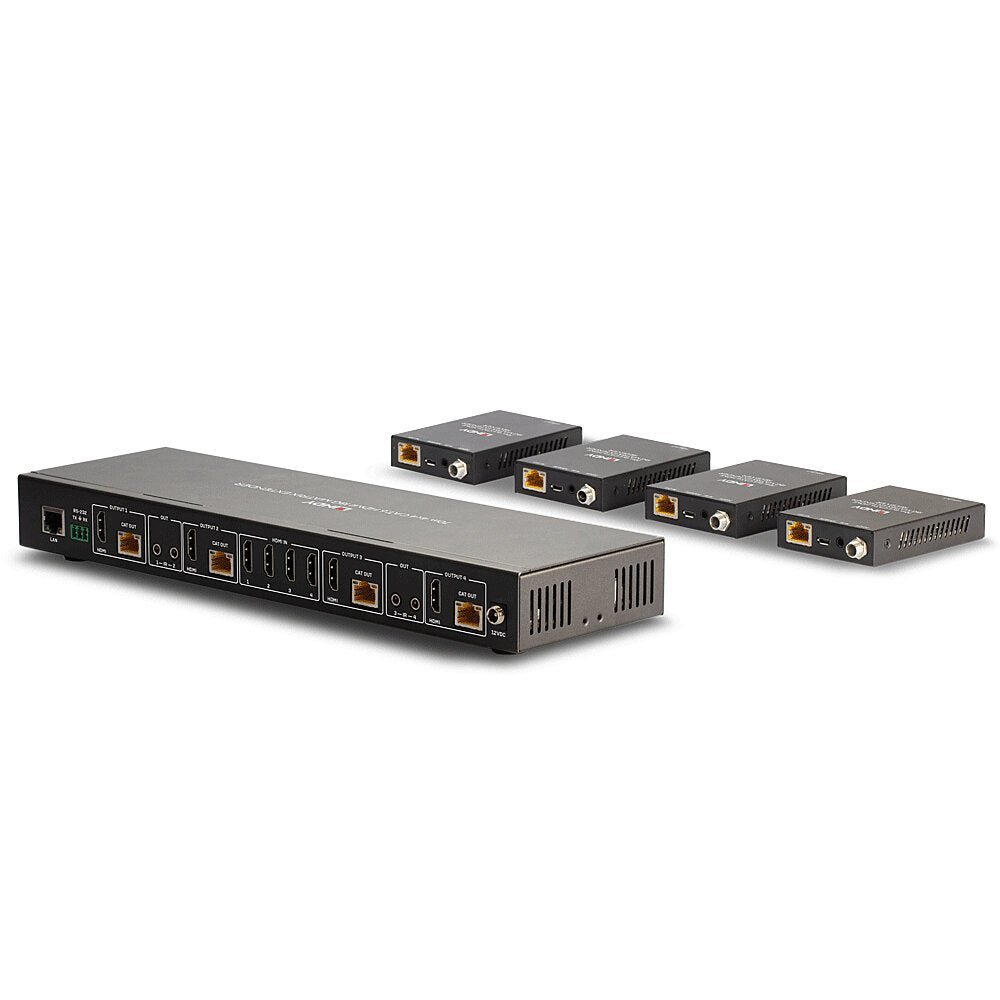 EAN 4002888383288 - Lindy 38328 extensor audio/video Transmisor y receptor de señales AV Negro imagen 5
