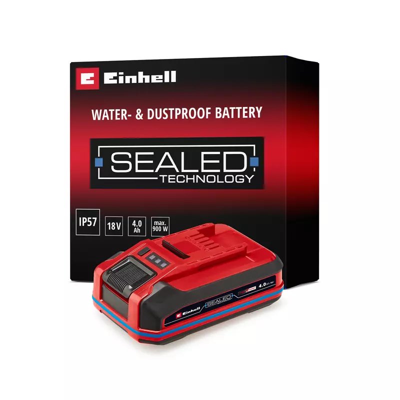Batería Einhell Power-X-Change Plus 18v 4.0ah Sellada Rojo/Negro, Ip57, Resistente Al Agua, Protección Contra Cortocircuitos 4511627