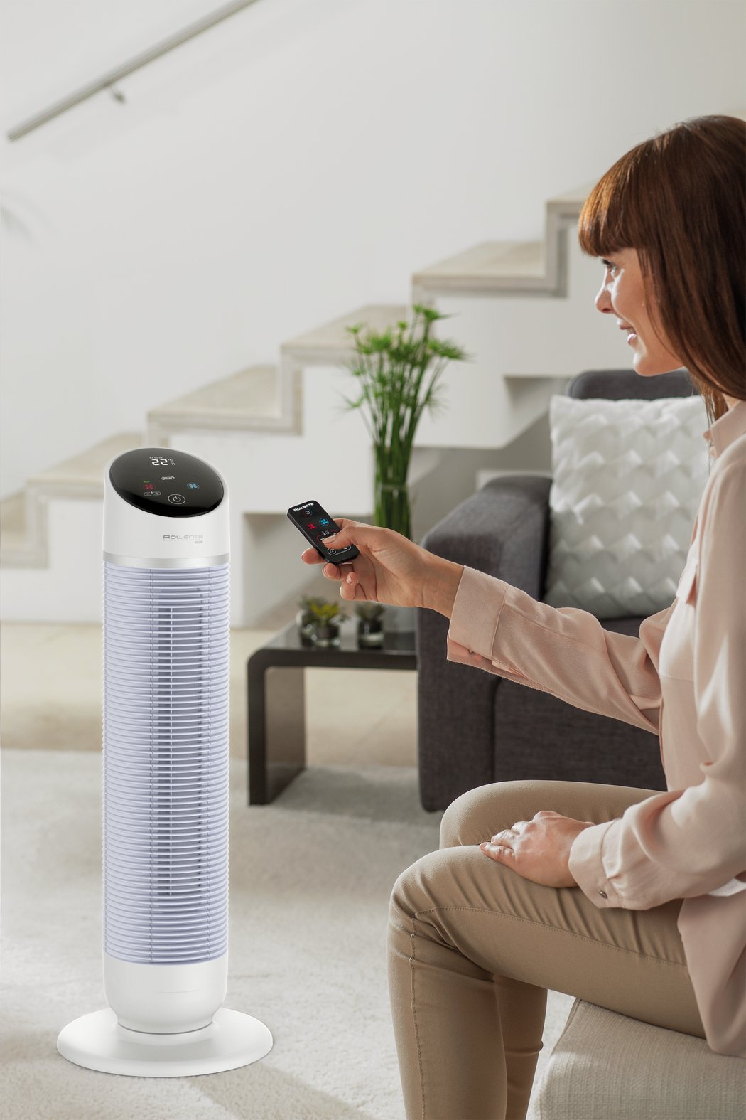 Calefactor Rowenta Silent Comfort Hq8120 Eléctrico Interior Plata 2400 W Ventilador Eléctrico
