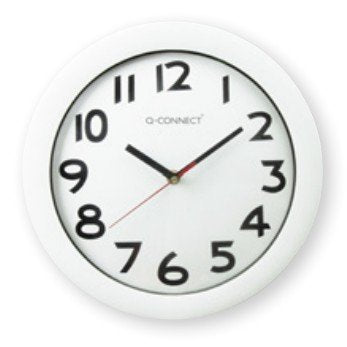 Q-Connect Kf15589 Reloj De Mesa O Pared Reloj Analógico Alrededor Blanco