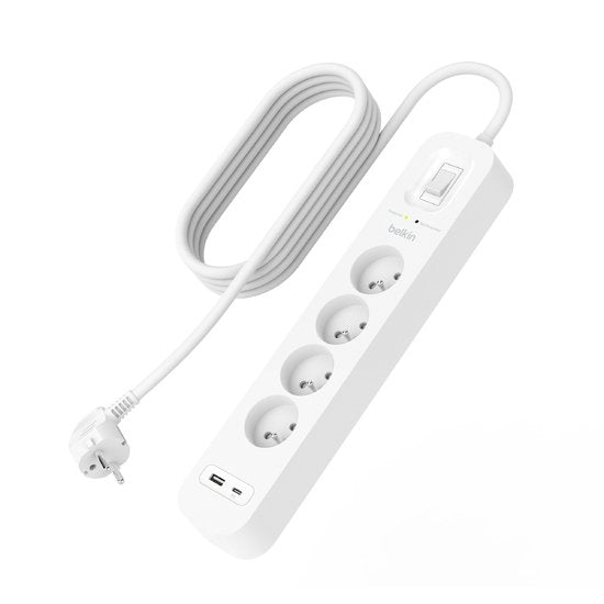 EAN 0745883855537 - Belkin SRB001CA2M limitador de tensión Blanco 4 salidas AC 2 m imagen 3