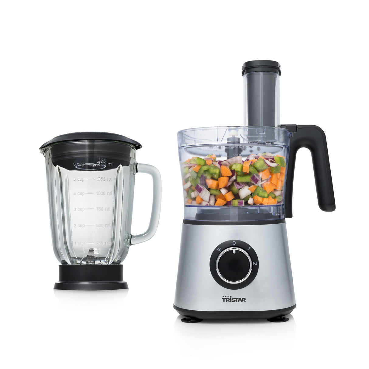 EAN 8713016085436 - Tristar MX-4823 robot de cocina 600 W 1,5 L Negro, Acero inoxidable, Transparente imagen 4