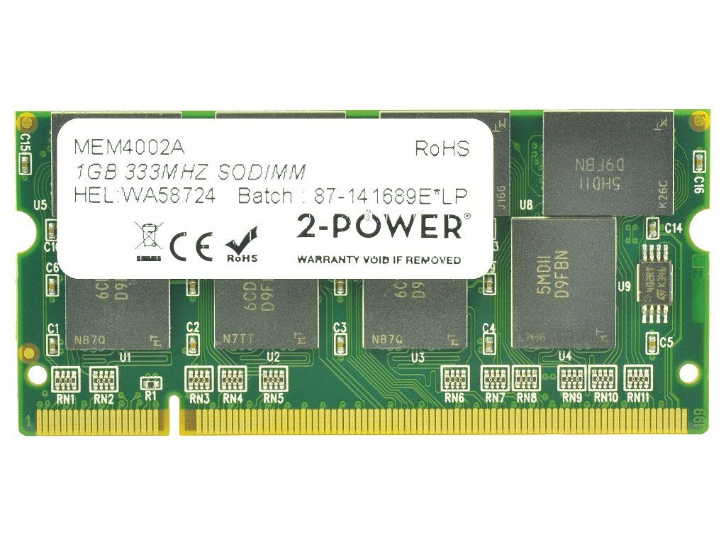 2-Power Memoria Sodimm 1gb Pc2700 333mhz Sodimm Mem4002a