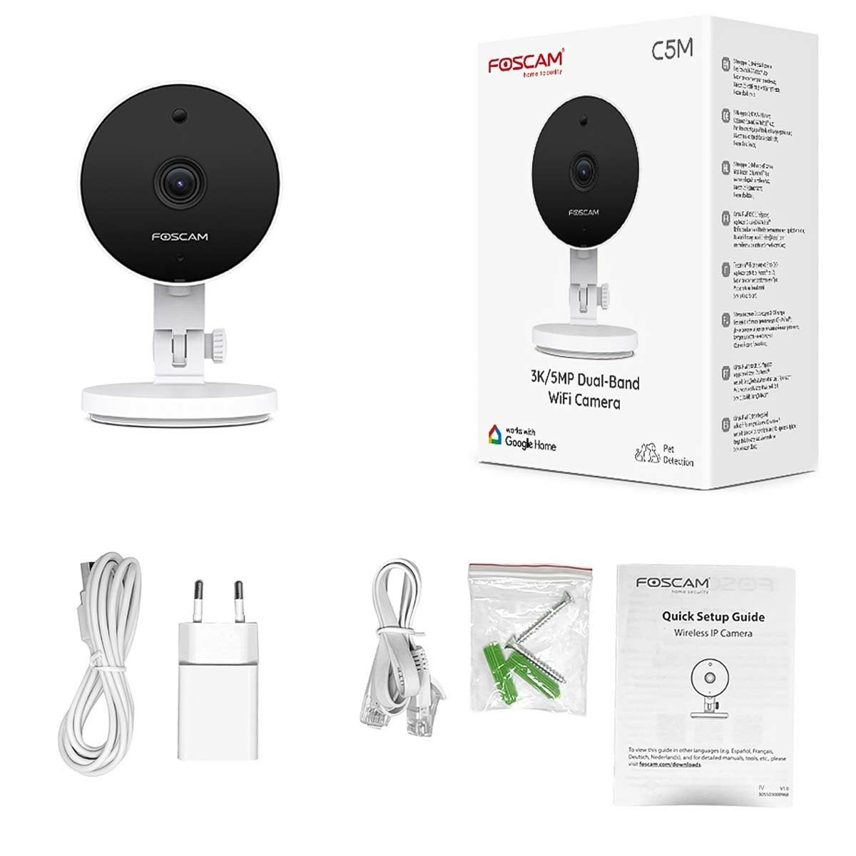 Foscam C5m, Cámara De Red Blanco/Negro C5m Wh