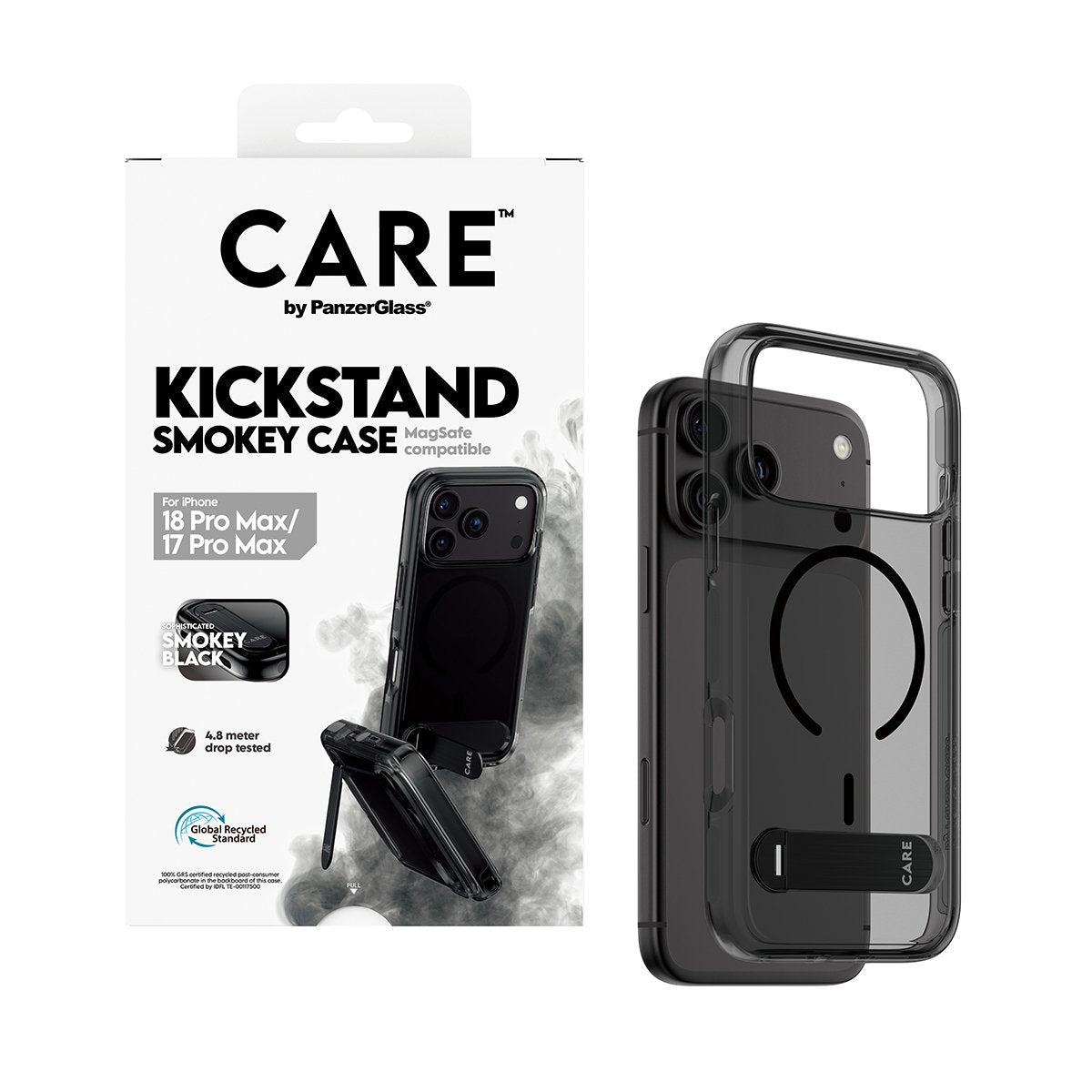 Care By Panzerglass Kickstand Case Smokey M. Negro Magsafe Iphone 17 Pro Max