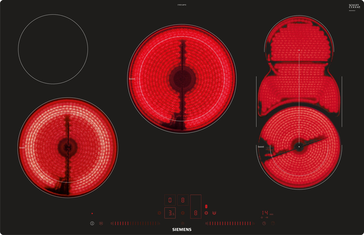 Siemens Et801lmp1d Iq500, Placa Autosuficiente Negra Et801lmp1d