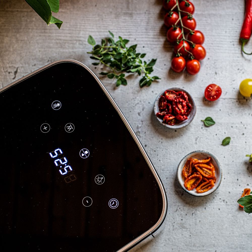 Rommelsbacher Mini Dörrautomat Da 450 (Edelstahl/Negro, 450 Watt, Dörrfläche 23,5cm X 18cm Pro Ebene) Da 450