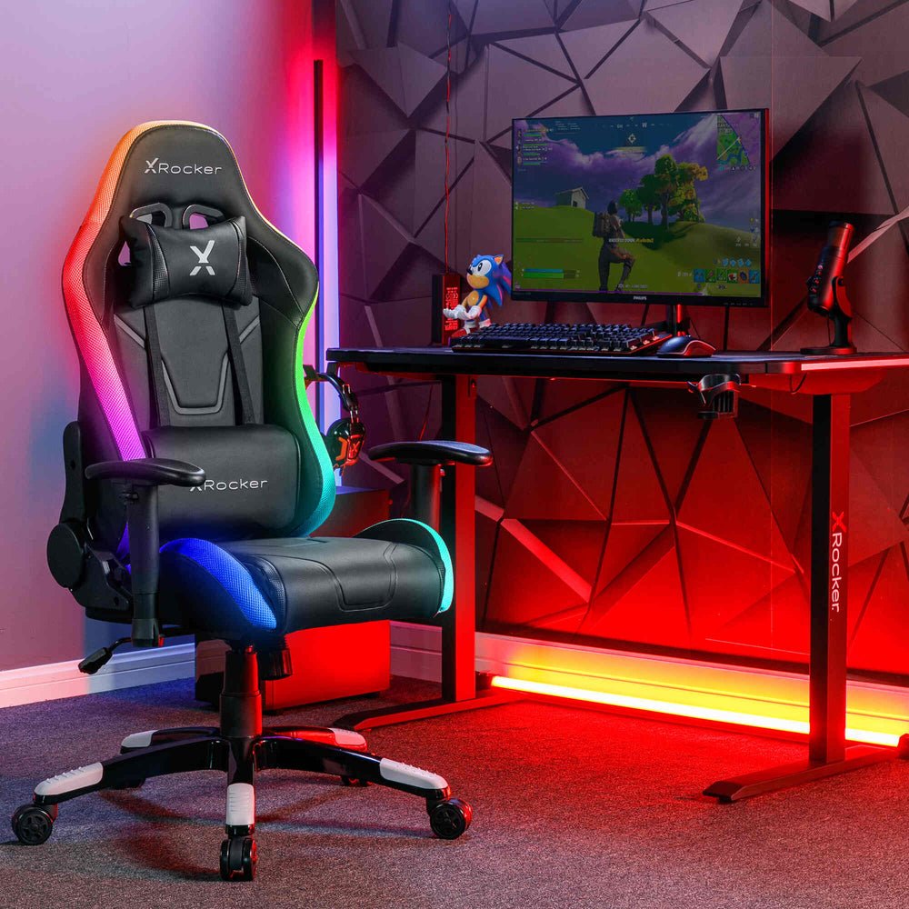 EAN 94338230284 - X Rocker 2023028 silla para videojuegos Silla para videojuegos de PC Asiento acolchado Negro imagen 1