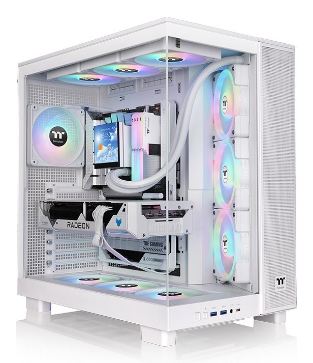 Thermaltake View 380 Xl Tg Argb (Blanco, Tempered Glass X 2) Ca-11e-00m6wn-00