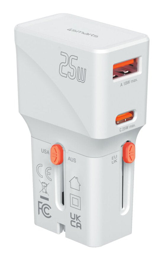 4smarts Weltreiseadapter Nomad Pocket 25w, Wei