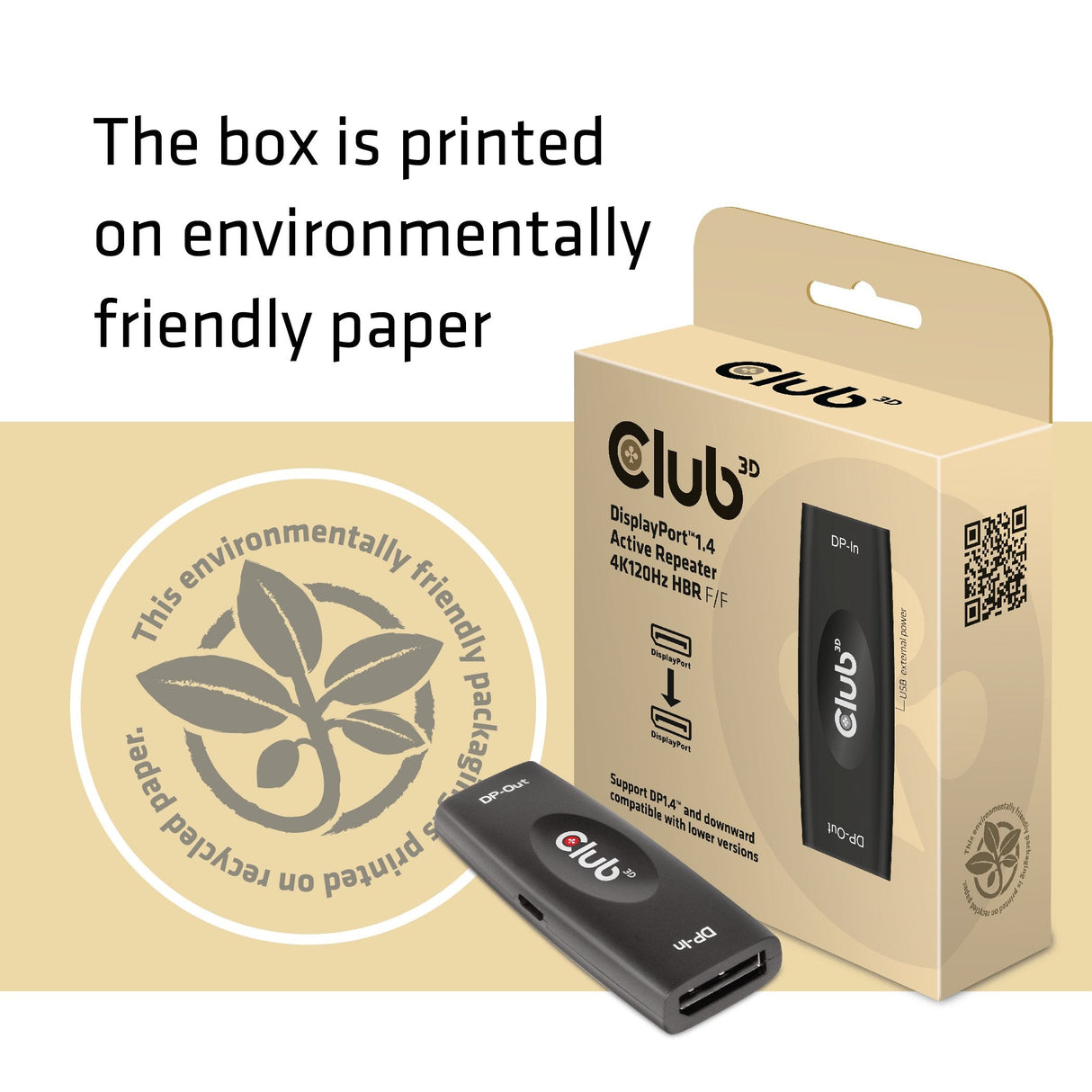EAN 8719214471590 - CLUB3D DP 1.4 4K120HZ HDR ACTIVE REPEATER F/F displayport Negro imagen 6