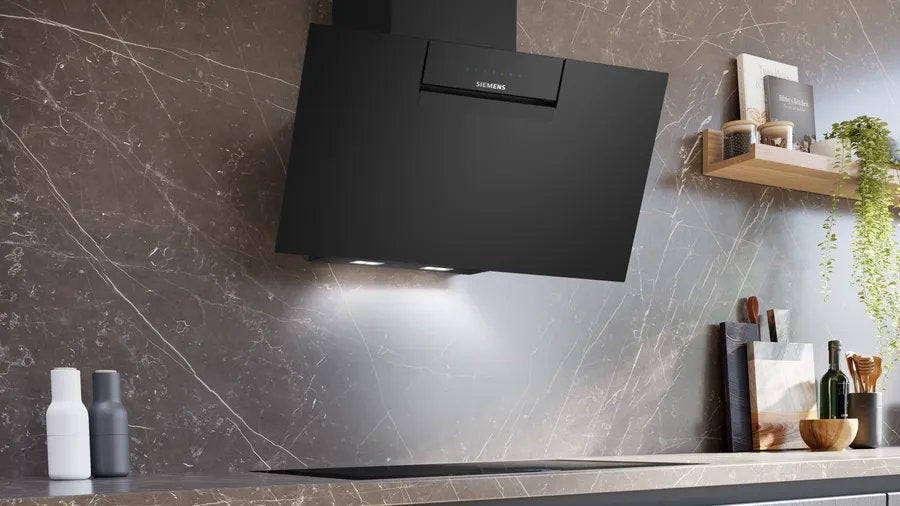 Siemens Lc87kfn60 Iq300, Campana Extractora Negra, 80 Cm, Home Connect Lc87kfn60