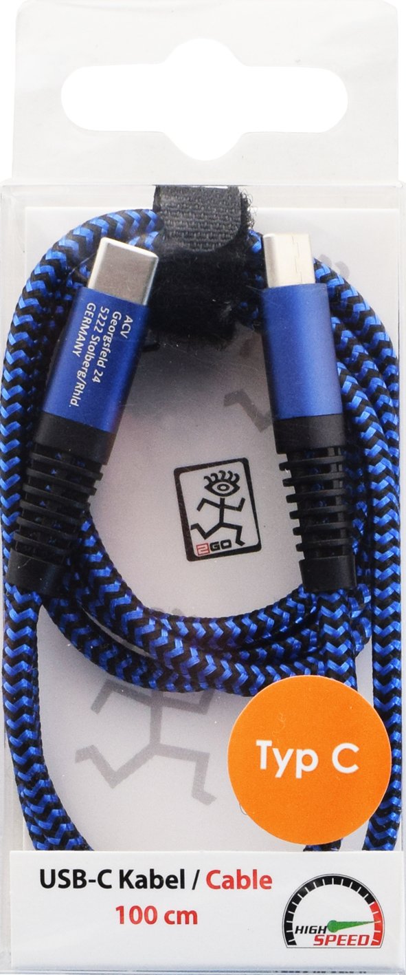 2go 797194 Cable Usb 1 M Usb 3.2 Gen 1 (3.1 Gen 1) Usb C Azul