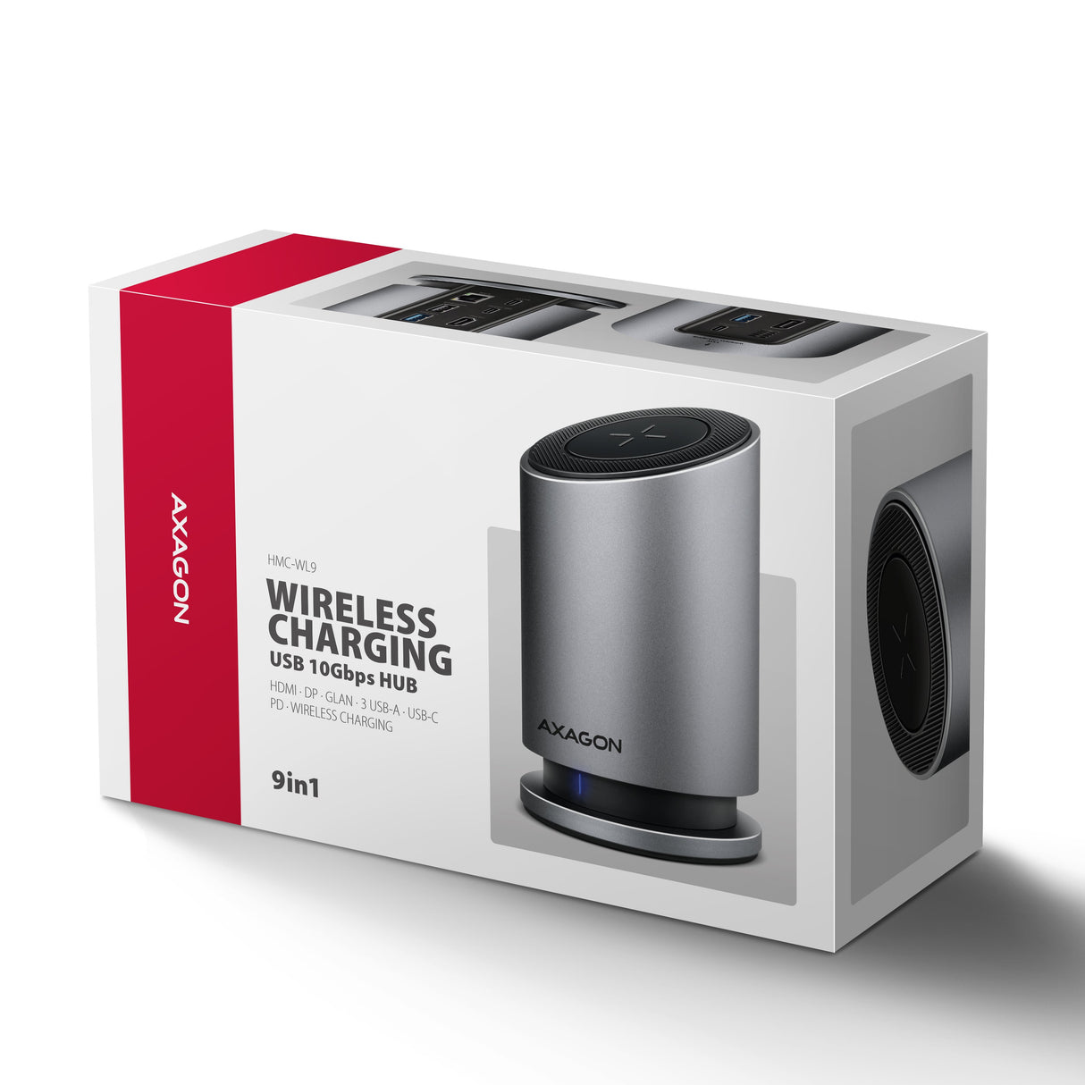 EAN 8595247908735 - Axagon HMC-WL9 base para portátil y replicador de puertos Alámbrico USB 3.2 Gen 2 (3.1 Gen 2) Type-C Gris imagen 11
