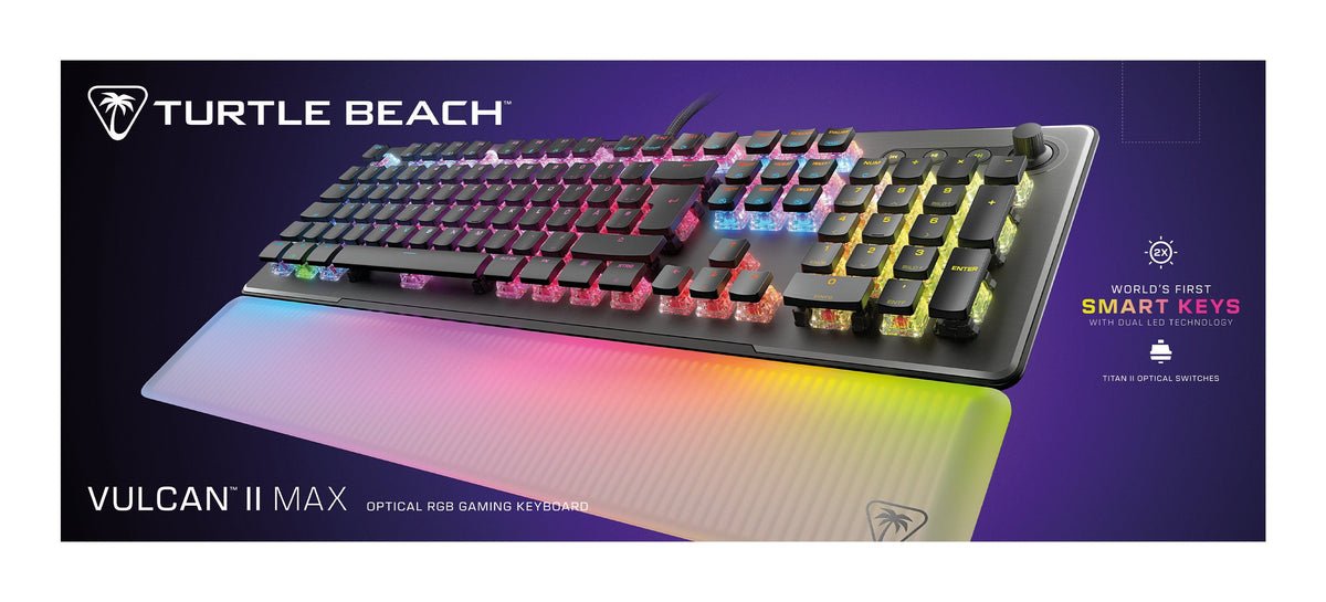 Turtle Beach Vulcan Ii Max (Negro/Transparente, De-Layout, Titan Ii Optical Red) Tbk-1001-02-De