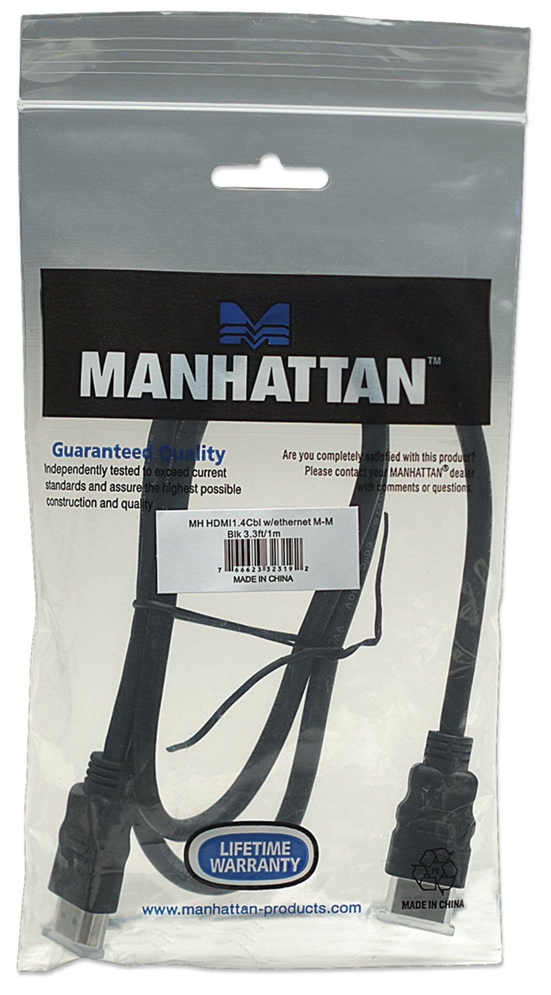 EAN 0766623323192 - Manhattan 323192 cable HDMI 1 m HDMI tipo A (Estándar) Negro imagen 4