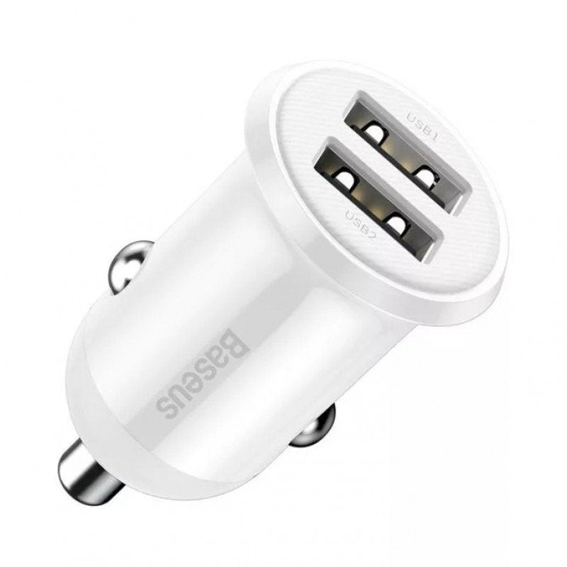 Baseus Car Charger Grain Pro Dual Usb 4.8a White (Ccallp-02)