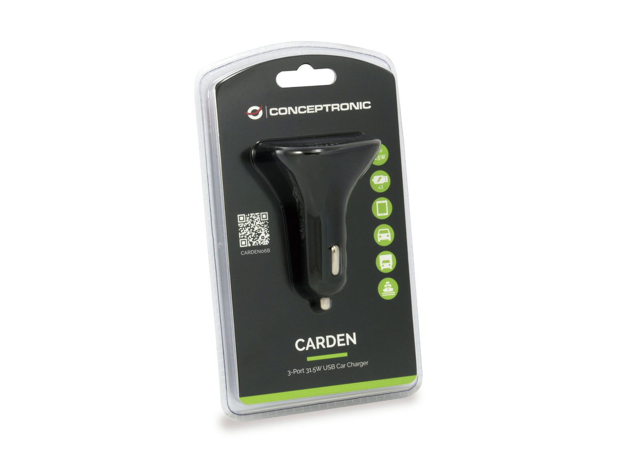 EAN 4015867208977 - Conceptronic CARDEN06B cargador de dispositivo móvil Universal Negro Encendedor de cigarrillos Auto imagen 4