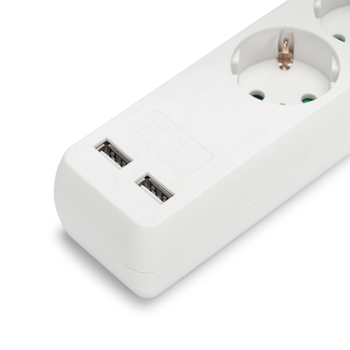 Entac Meckdosenleime 3fach Con Usb 1,5m Schalter Blanco