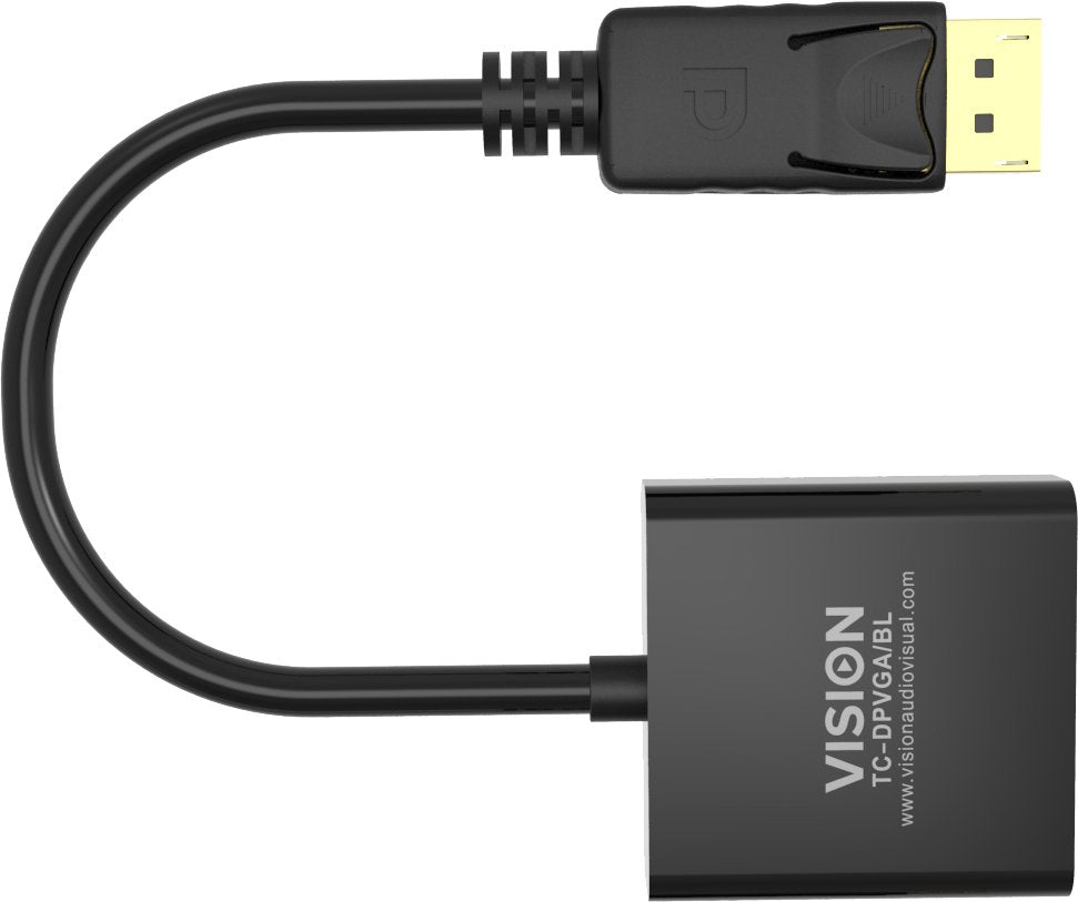 Vision Tc-Dpvga/Bl Adaptador De Cable De Vídeo Displayport Vga (D-Sub) Negro