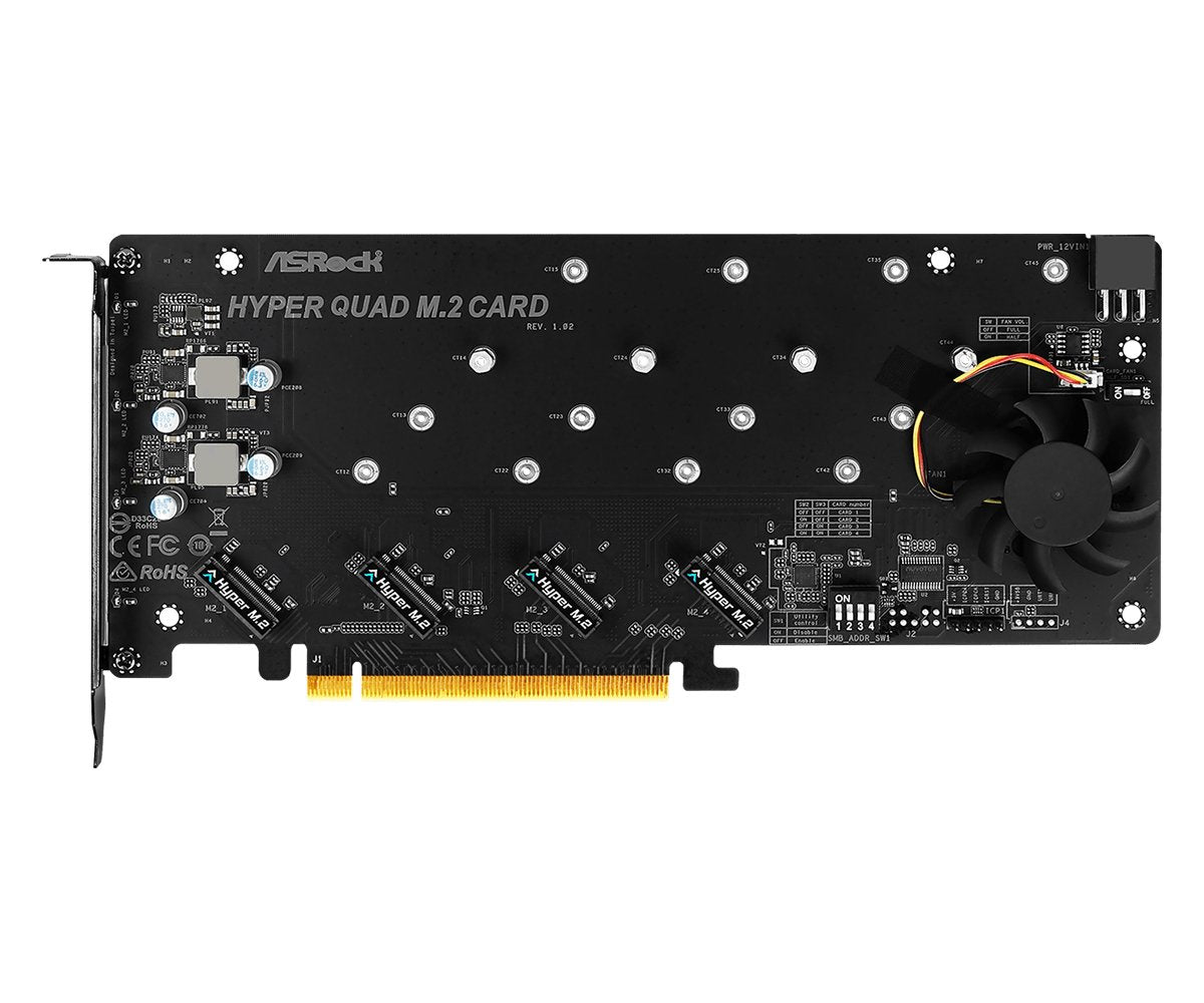 EAN 4710483930010 - Asrock Hyper Quad M.2 tarjeta y adaptador de interfaz Interno imagen 3