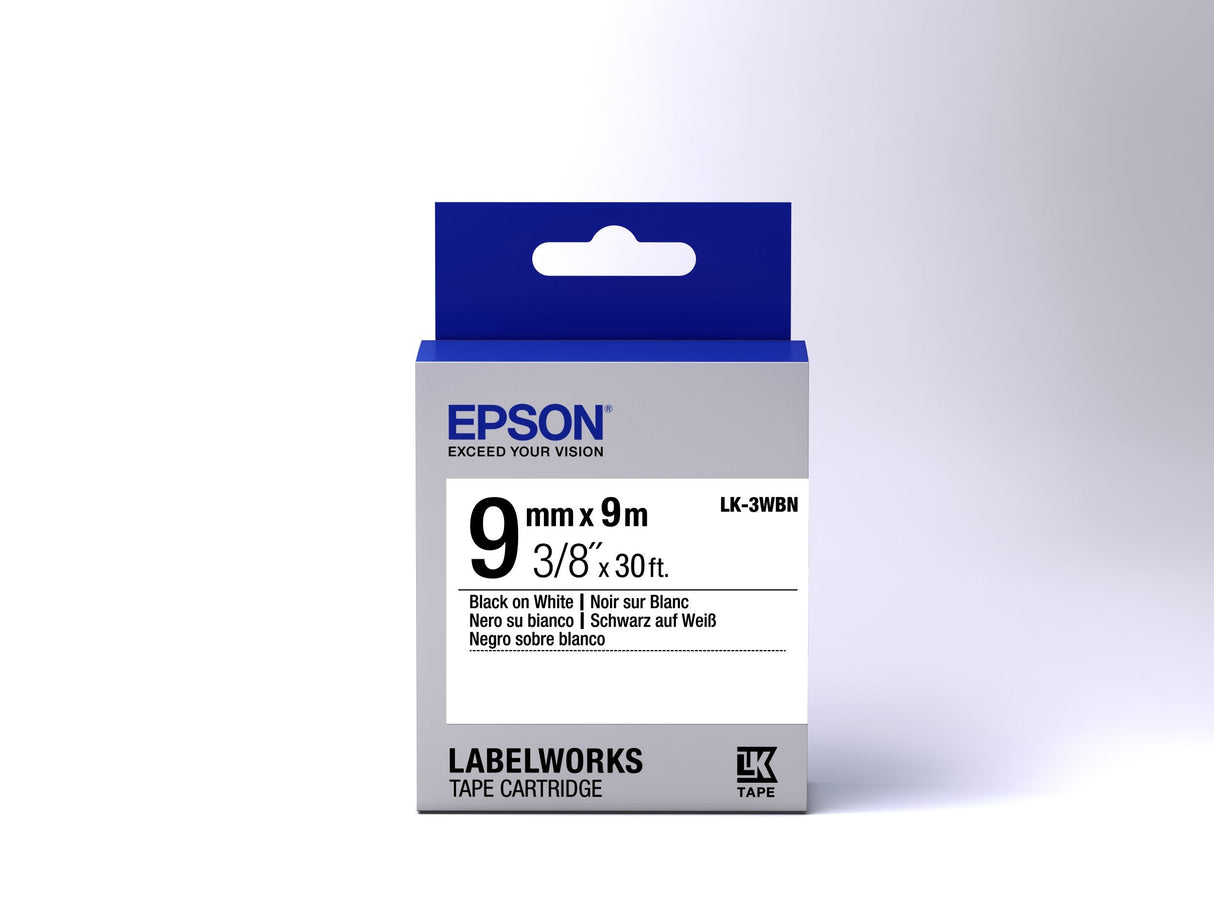 Epson Cinta Estándar - Lk-3wbn Estándar Negra/Blanca 9/9
