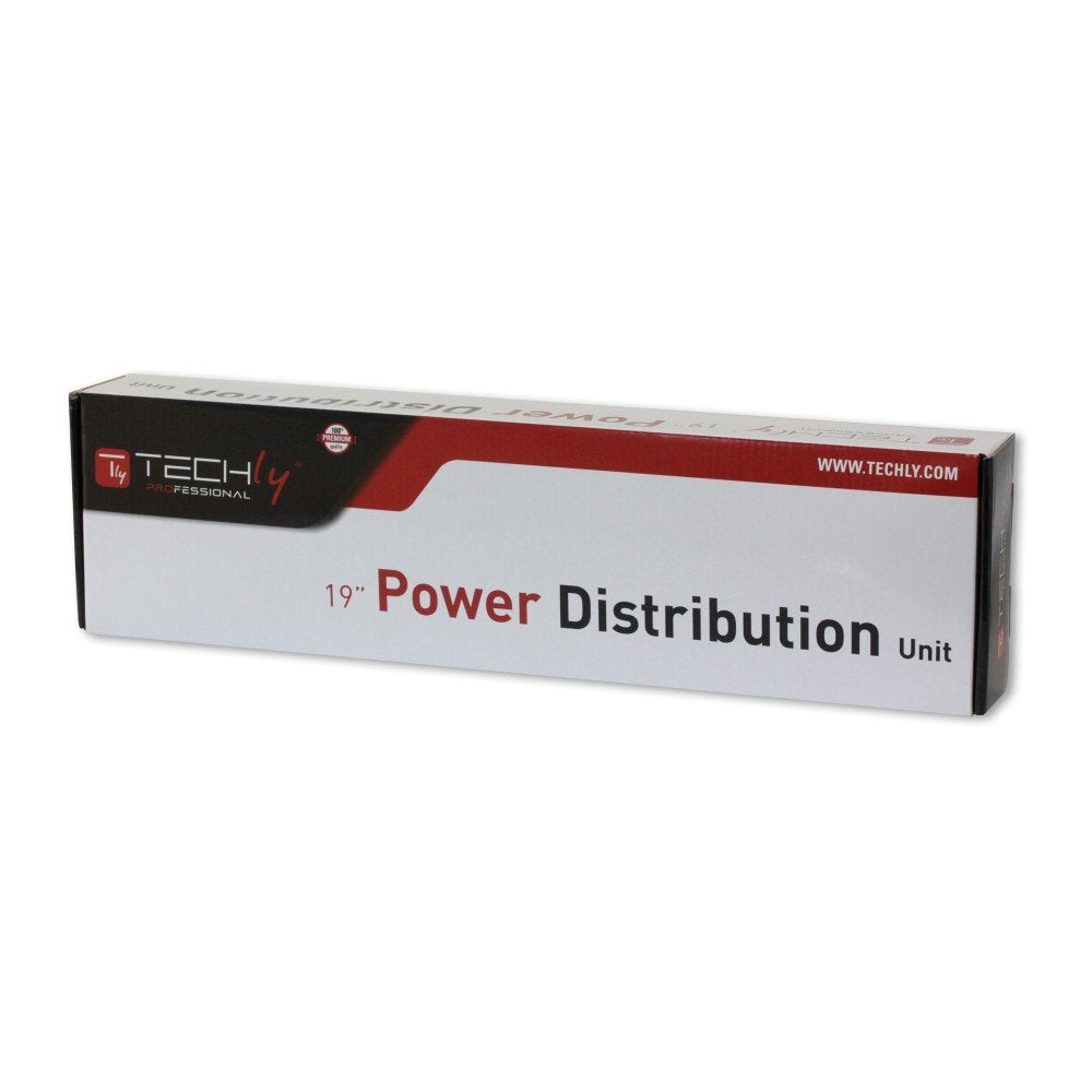 EAN 8051128102635 - Techly I-CASE STRIP-18C20 unidad de distribución de energía (PDU) 8 salidas AC 1U Negro, Rojo imagen 2