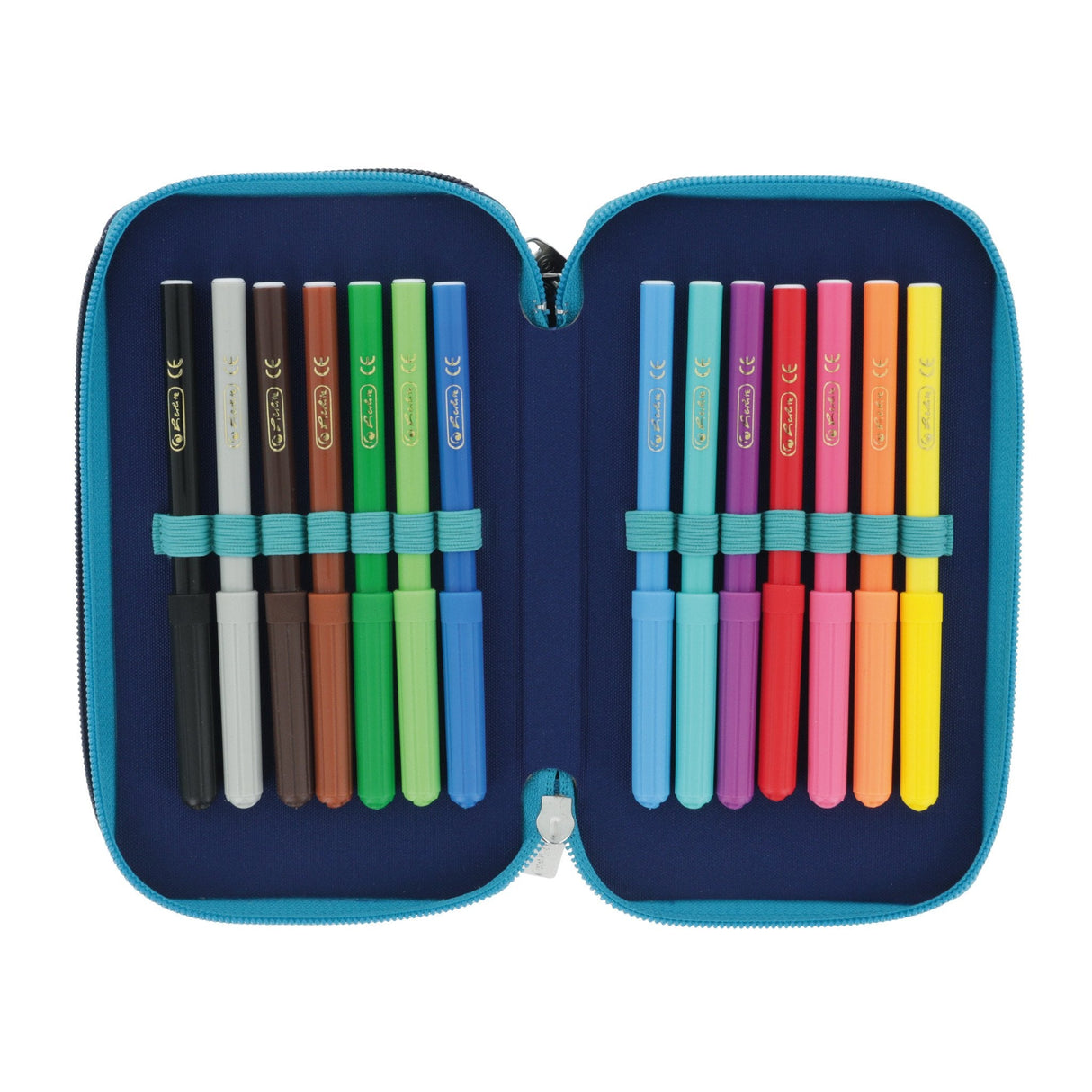 Herlitz Tricase Deep Ocean, Estuche De Estudiante (Azul, 31 Piezas)