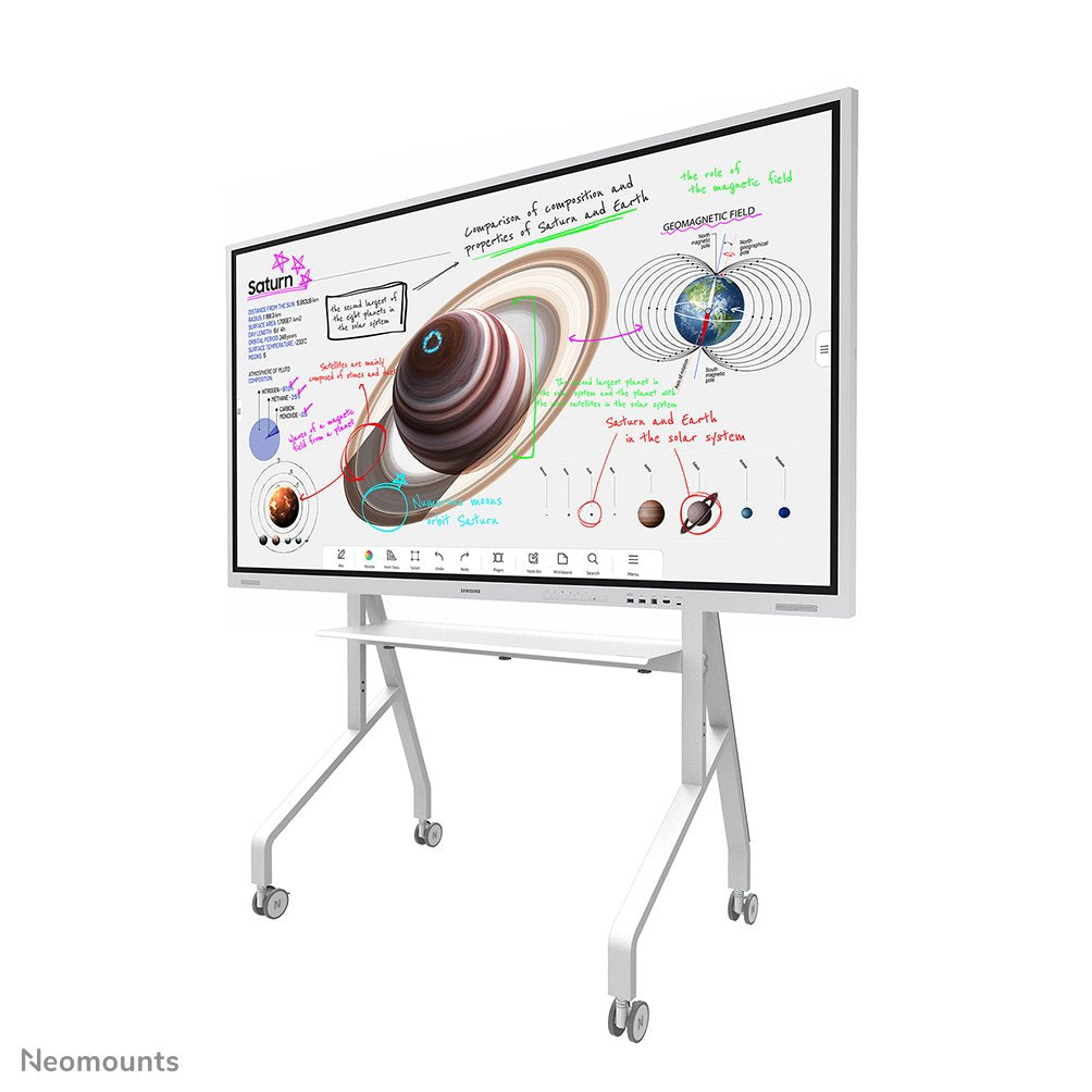 EAN 8717371441203 - Neomounts FL50-525WH1 mueble y soporte para dispositivo multimedia Blanco Panel plano Mesita con ruedas p imagen 3