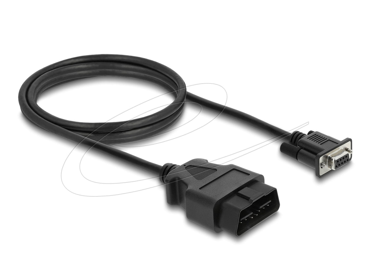Delock Cable Adaptador Obd-2 Conector Macho A Sub-D 9 Pin Conector Hembra Con Tornillos 1,15 M